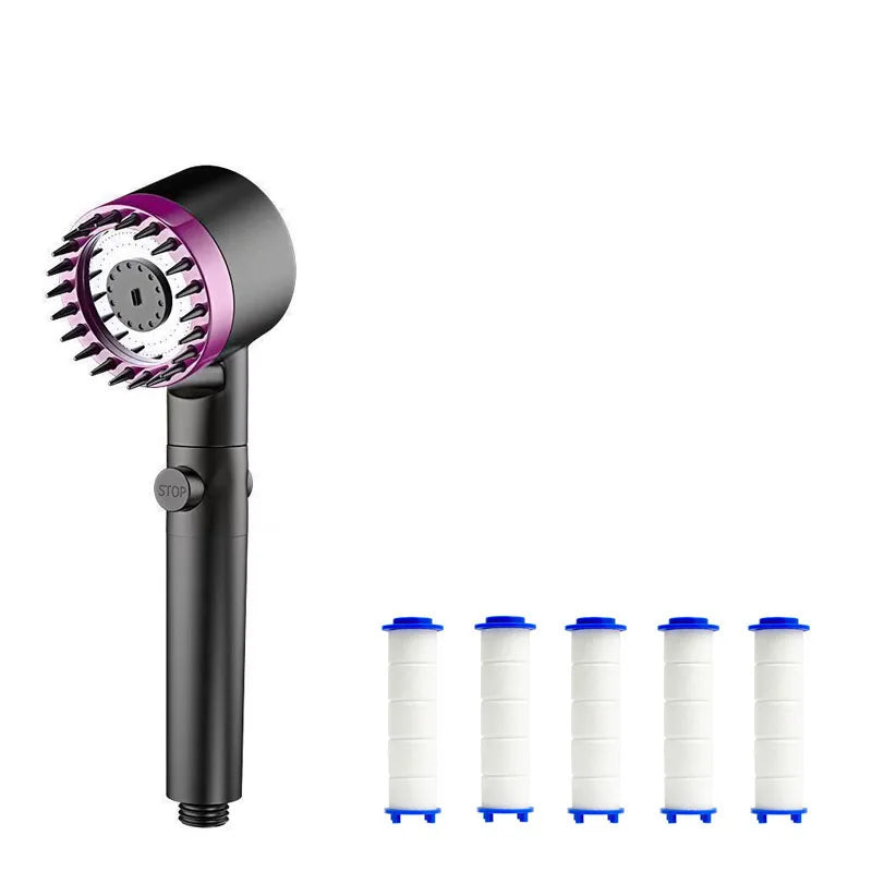 Three Speed Adjustment Bathroom Supplies Head Massage Portable Shower Filter Showers for Bathroom Accessories Showerhead Items